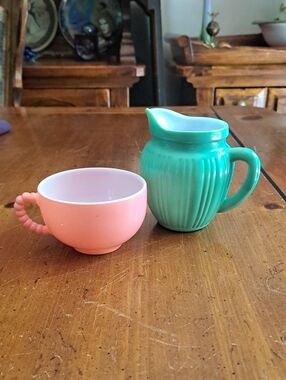 Vintage Hazel Atlas Creamer And Cup